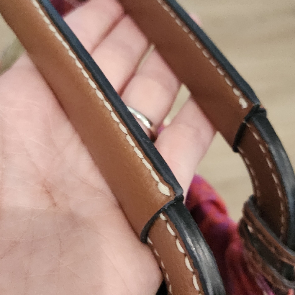 Fossil Multicolor Floral Patchwork Drawstring Sho… - image 3